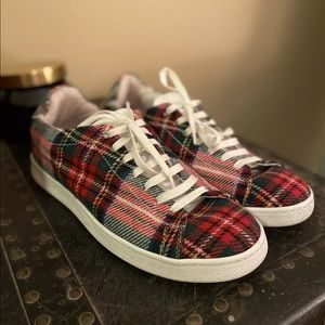 Joshua Sanders Tartan Wool Sneakers